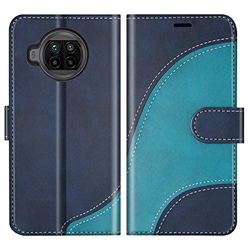 BoxTii Hülle für Xiaomi MI 10T Lite 5G, Leder Handyhülle für Xiaomi MI 10T Lite 5G, Ledertasche Klapphülle Schutzhülle mit Kartenfächer & Magnetverschluss, Blau