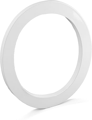 Miniatura 2 de Montague Metal Products MHN-12-F-WE1-0 Números flotantes modernos de aluminio cepillado sólido, 12 pulgadas, con recubrimiento en polvo blanco