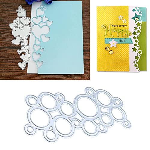 The Lord of the Tools 6pcs Cutting Die Metal Love Heart Star Bubble Lace Craft Die Embossing Stencil Mould Template Reusable DIY Die for Card Making Scrapbooking Photo Album Decor - Image 3