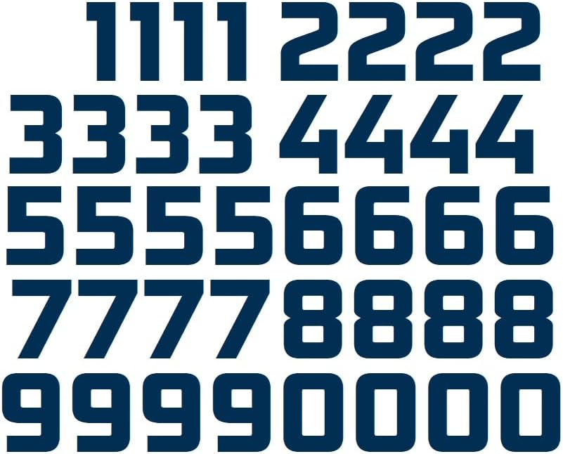 1" Blue Color Custom Mailbox Numbers - Lot of 40(4 of each number form 0 to 9) 1 inch tall, Blue Modern Vinyl Mailbox Numbers,Doors,Tool Box,Locker,Car,Truck,Address Decal Stickers (Konkretika Bold)