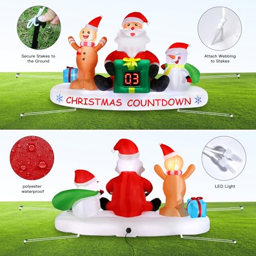 Alupssuc AL-8FT INFLATABLE CURLING COUNTDOWN 8 Ft Christmas Inflatable Outdoor Decorations thumb #4