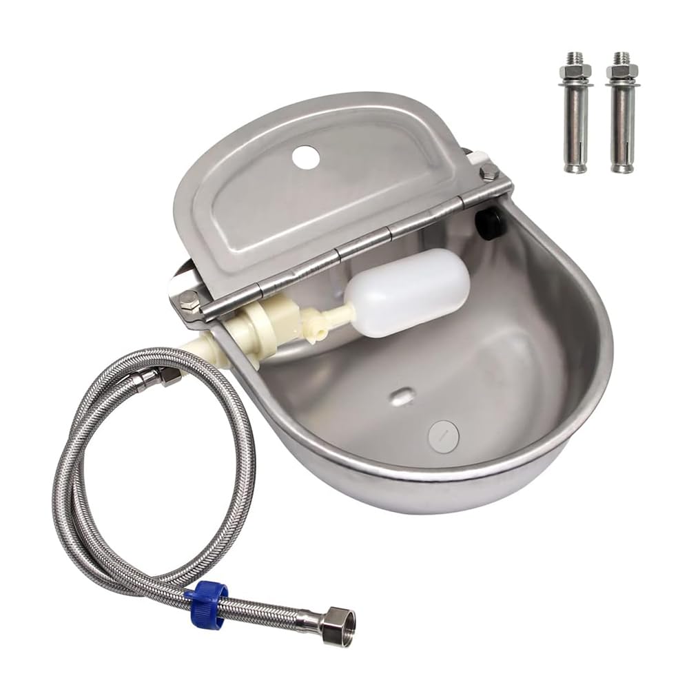 Fuente de agua potable automática para perros de acero inoxidable 304 tipo flotador para ganado, equipo automático de agua potable