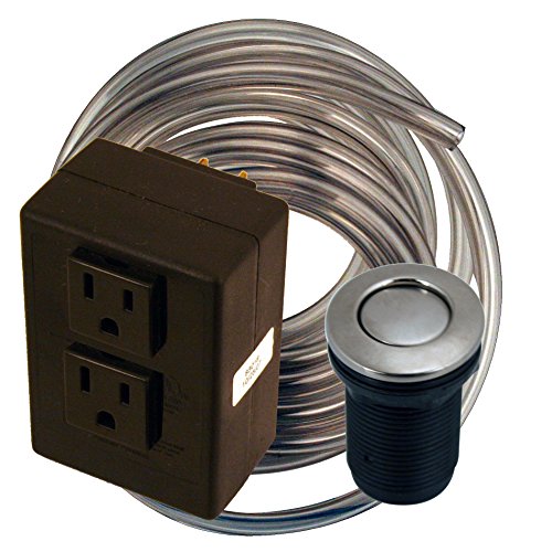 Westbrass ASB-2-07 Disposal Air Switch and Dual Outlet Control Box, Satin Nickel