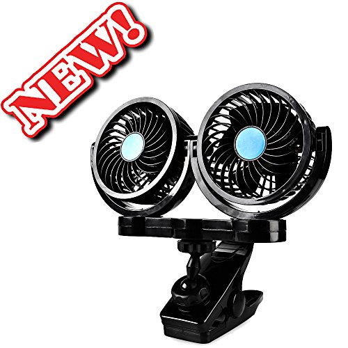 Afterpartz HX-02-12V - Ventilador doble para coche (12 V)
