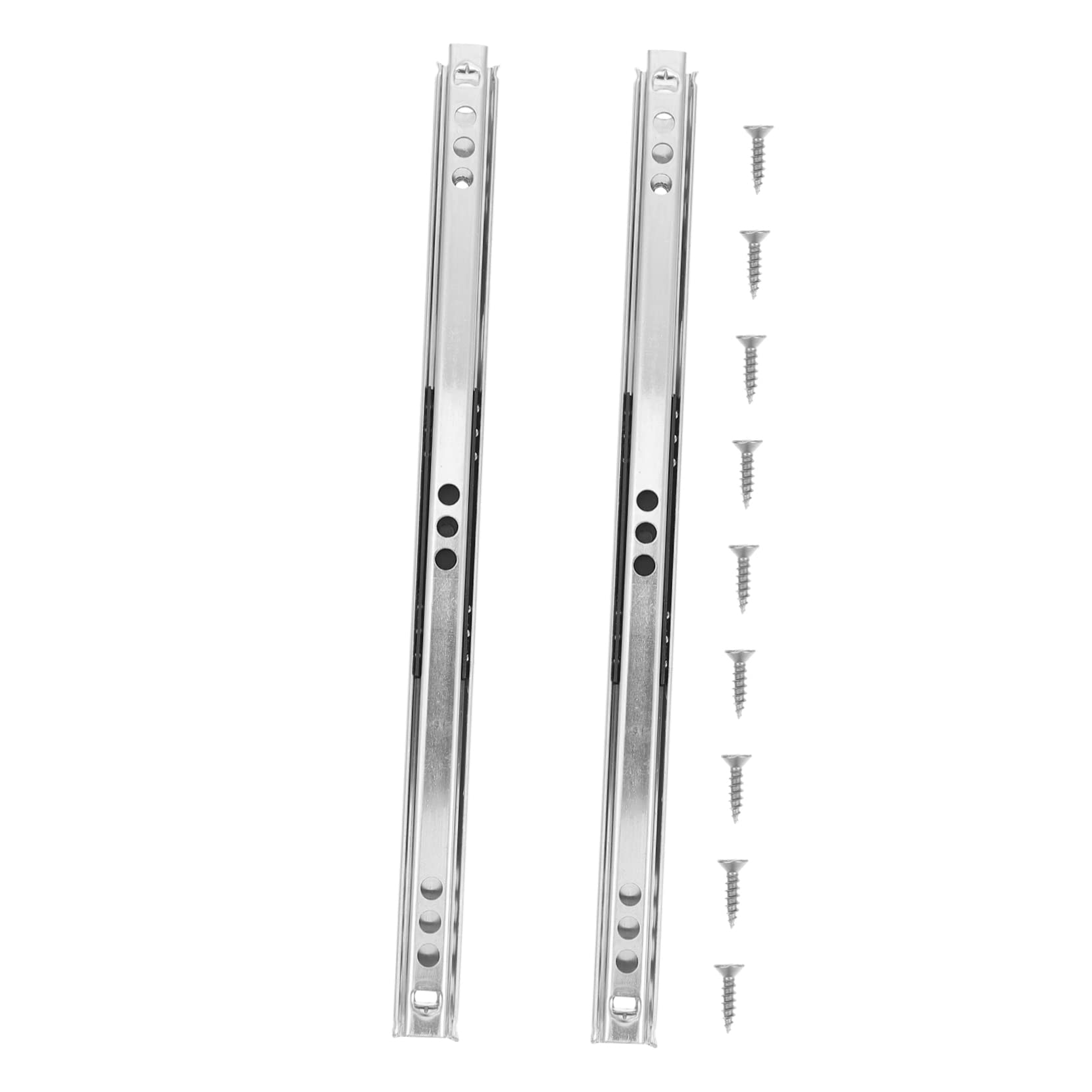 Holibanna 2Pcs Miniature Extended Slide Wide Drawer Rail for Cabinets Durable Cold Rolled Flexible Two Way Functionality for Wardrobes Dressers