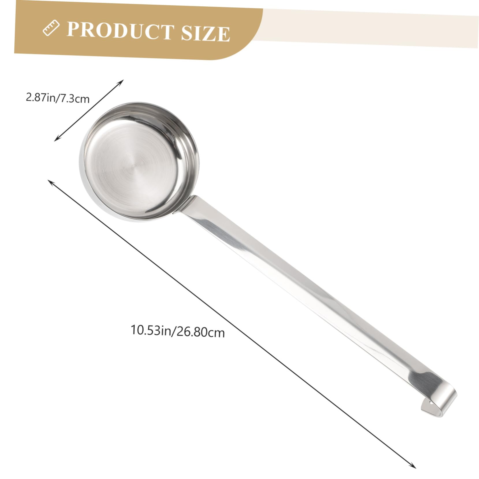 ULTECHNOVO 6 Pezzi Cucchiaio Piatto per Salsa Acciaio Inossidabile Misuratore per Pizza e Salse Design Ergonomico e Resistente Utensile per Cucina da Ristorante Facile da e Riutilizzabile