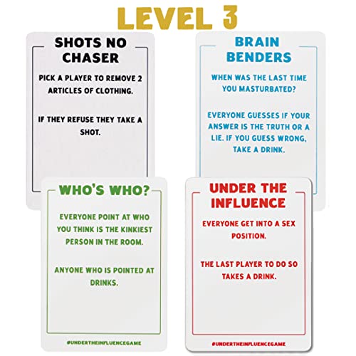Under The Influence Games & Shot Glass Bundle- Drinking Games- 400 Cards, 6 Measuring Shot Glasses - Perfect For Adult Parties And Game Night #TOP3