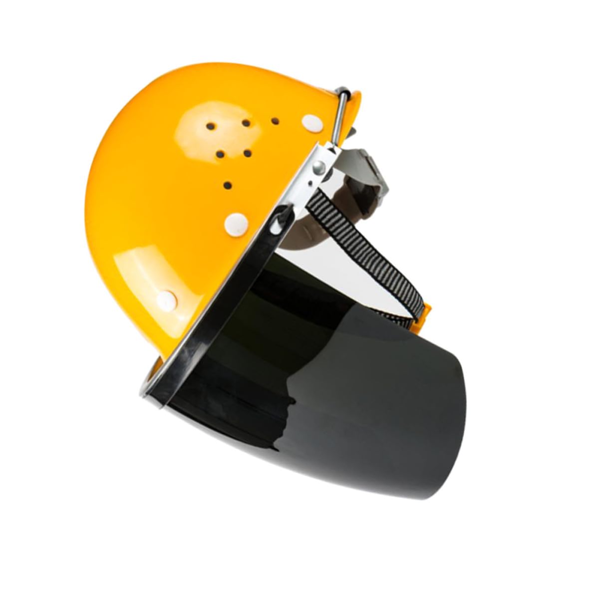 Casque de soudage portable en plastique orange avec poignée confortable