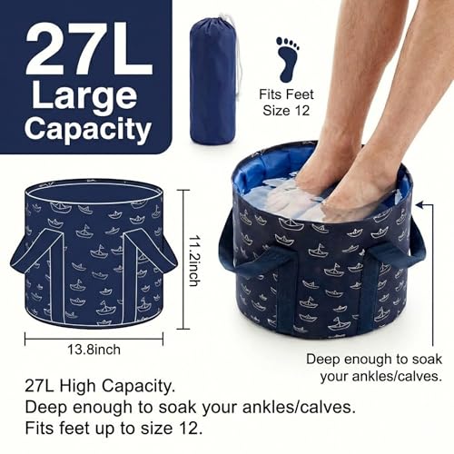 Bañera plegable extra grande para pies de 27L miniatura 2