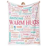 Super Soft Hug Blanket - Inspirational Healing Gift for Women Men, Cancer Support, Post Surgery Recovery, Chemo Care, Hospital Stay, Thinking of You Gift for Her, Sister, Friend, Daughter 50'x60'