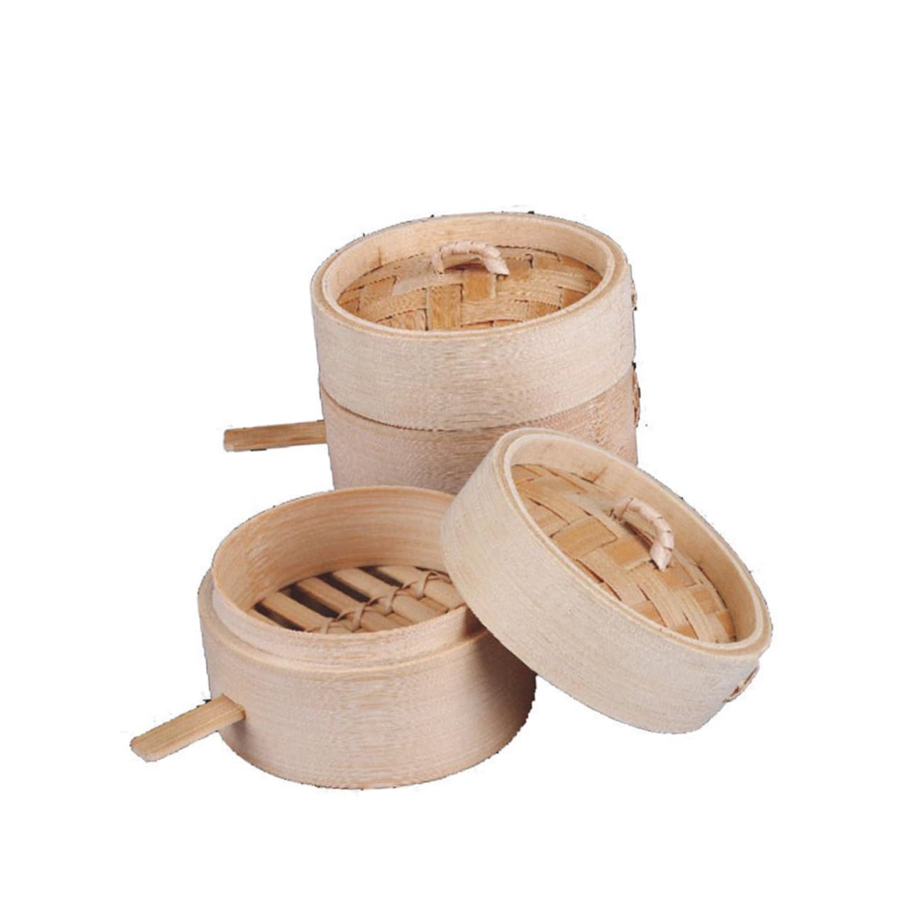 COLLBATH 2 Sätze Dampfkorb aus Holz Dampfgarer für asiatische Gerichte chinesischer Dampftopf Dampfgarer zum Nachtisch Dampfkörbchen chinesischer Dampfer Knödel Hölzern