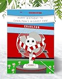 Football Fan Birthday Card - Charlton Fan - A5 Sized Card (148mm x 210mm) with Yellow Envelope. Designed and Printed in the UK - Image 3