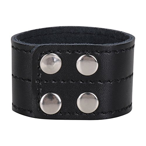 Agoky Leder Hodenring Cockring Penisring Ledergurt mit 2 Druckknöpfen Einstellbar Hoden