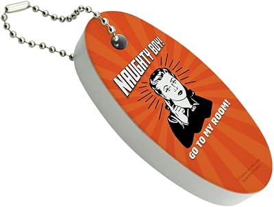 GRAPHICS & MORE Naughty Boy Go to My Room Funny Humor Floating Keychain Oval Foam Fishing Boat Buoy Key Float