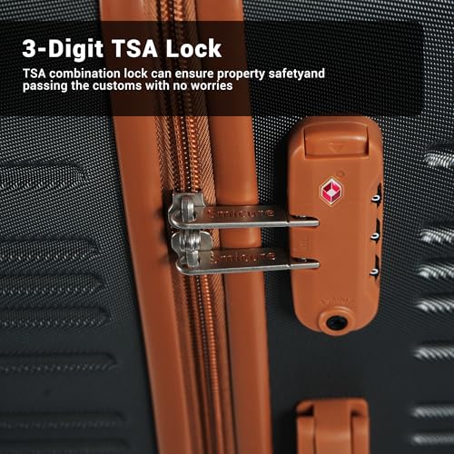 Image of 5-Piece Hardcase Luggage Sets 20 inch24 inch28 inch | Suitcases with Double Spinner Wheels,TSA Lock,Underseat Duffel Bag