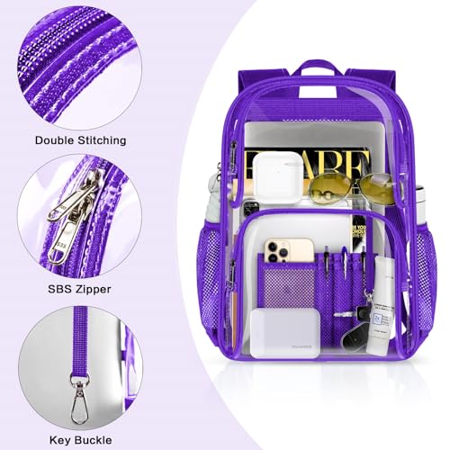 Image of PAMANO Clear Backpack Heavy Duty Transparent See Through Bag for College Work Travel Security