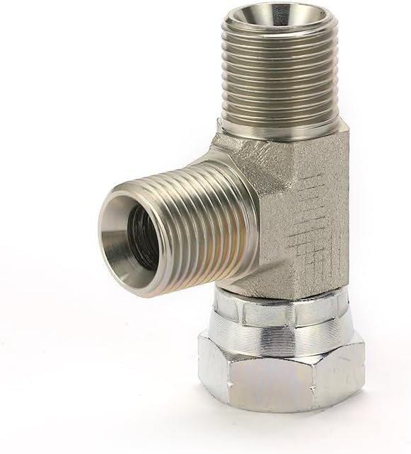 CB, Hydraulic adapter, Male BSPP-Male BSPP-Female Swivel BSPP run tee adapter, Carbon steel adapter, 50pcs set (BSPP 3/4)