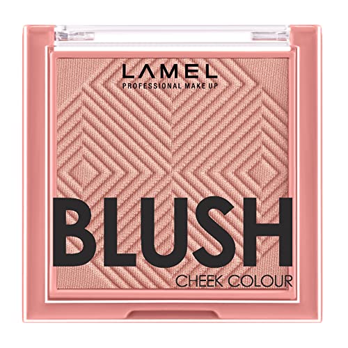 Lamel Blush Cheek Rouge Color Mini - Natural, Lightweight, Smooth, Blendable Powder - Enhances & Defines Shapes & Features - Shading & Contouring - 4 Universal Shades - Cruelty Free - № 402 (Rouge) - 3.8G / 0.13 Oz #TOP8
