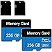 2 Pack TF Card 256GB with Adapter, High Speed Memory Card, UHS-I C10 A1 Memory TF Card for Tablet/Mobile Phone/Camera/Car Audio/Game Console (2Pack TF 256GB)