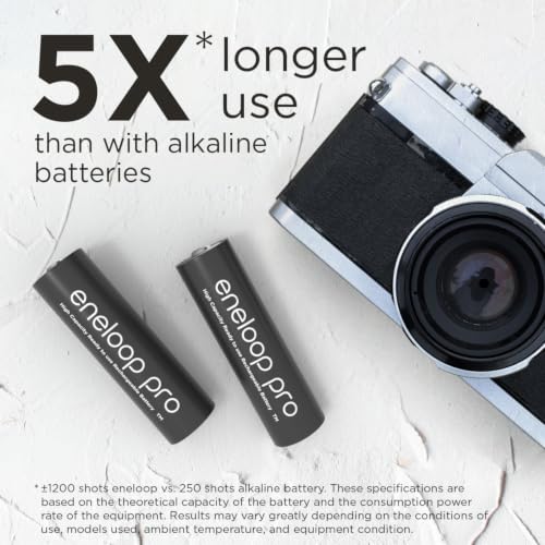 eneloop pro - Batterie Ricaricabili AA (Confezione da 4) - 2500 mAh NiMH - 4