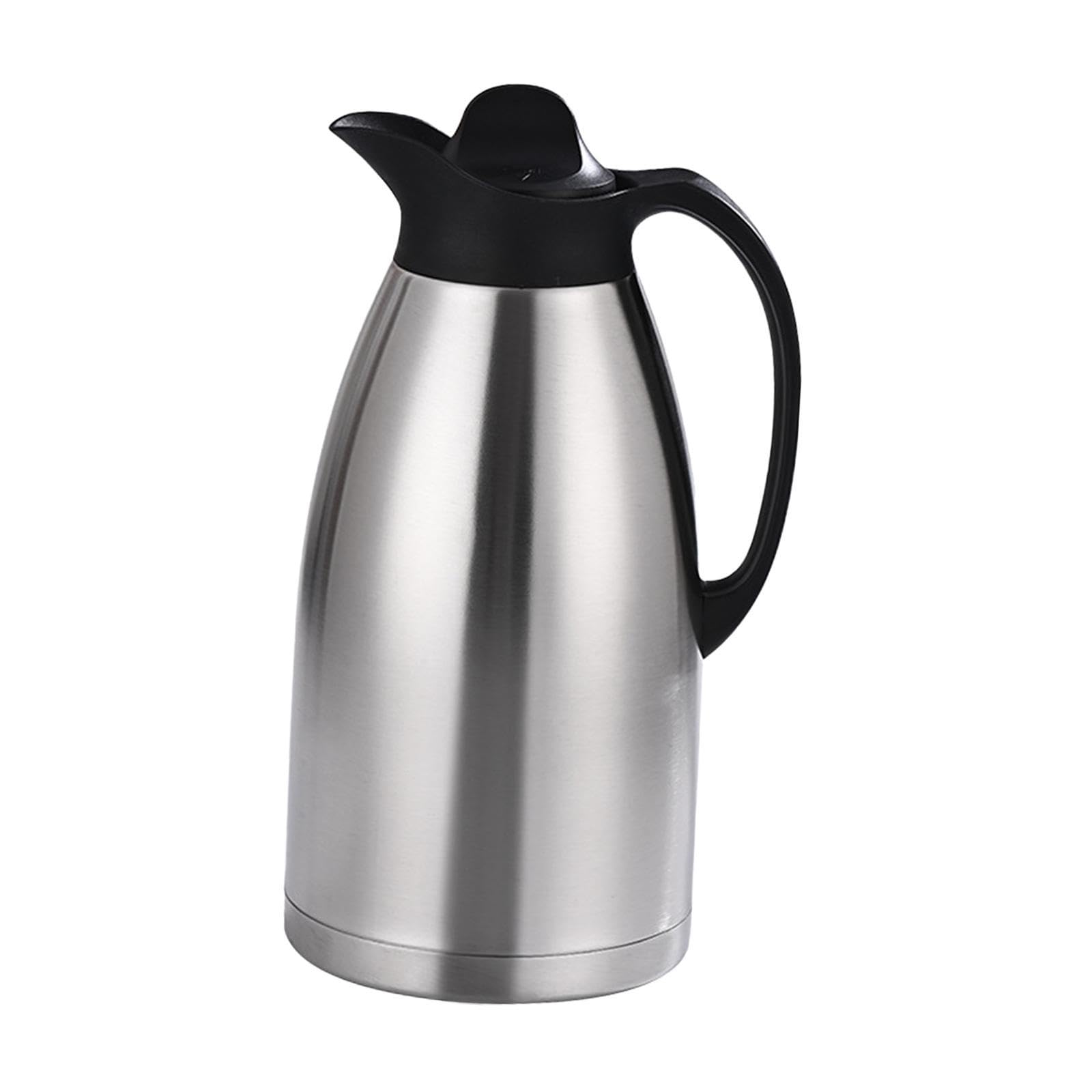 Kaffeekanne Aus Edelstahl mit Deckel, Getränkeglas, Vakuum Wasserkocher, Teekanne, Krug für Milch, Party, Haushalt, Picknick, 3 Liter