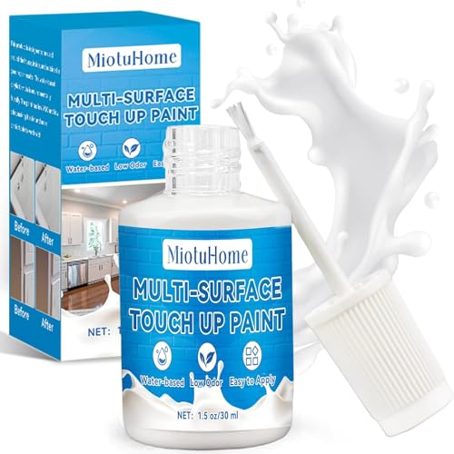 MiotuHome Pintura para Azulejos para Retoques en el Hogar, White Touch Up Paint (Azul)