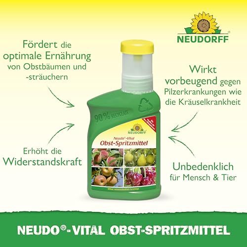 Neudorff Neudo-Vital Obst-Spritzmittel – Fördert die Vitalität von Obstbäumen und -sträuchern und wirkt vorbeugend gegen Pilzkrankheiten, 250 ml