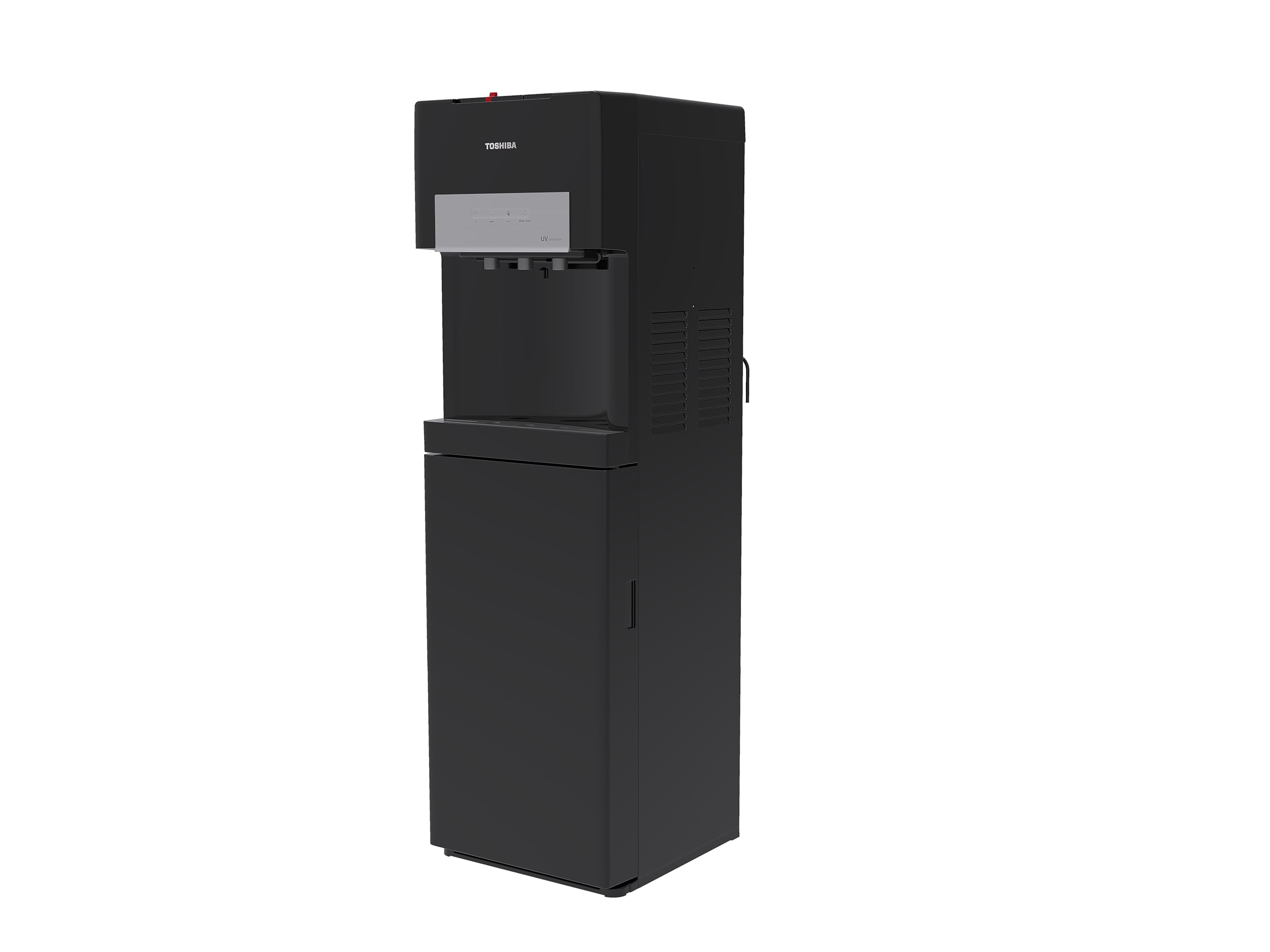 TOSHIBA Bottom Load Water Dispenser, Hot Cold Ambient Temperature, Floor Standing, 3 Taps Push Buttons, with UV light, Child Lock (Black)