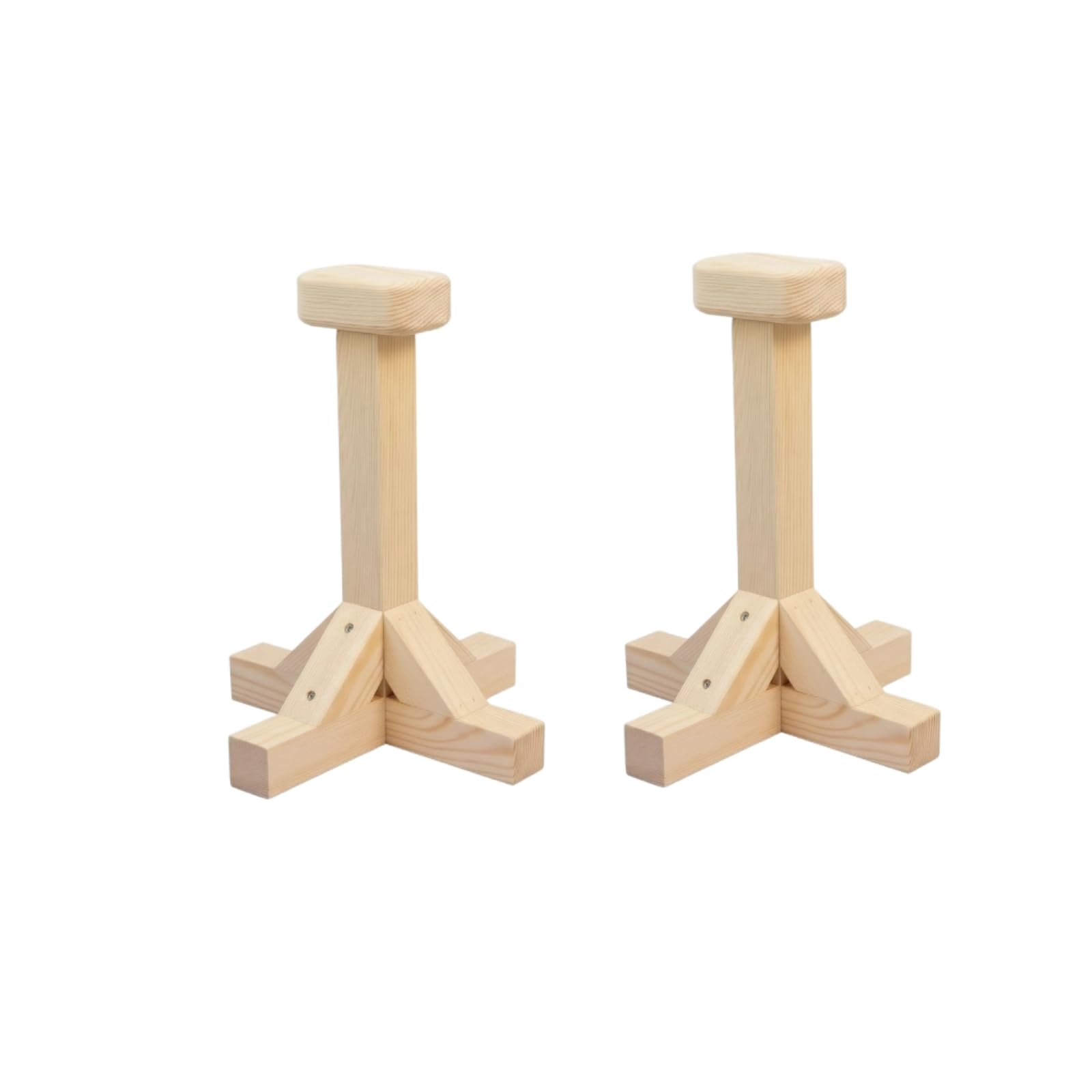 MERIGLARE Balance Trainingsstange Parallettes Handstandständer Turnbarren Gymnastikbarren aus Holz mit Schrägen Stützen Und Rutschfester Auflage für Umkehrhaltungen Stützübungen Wohnraum Trainingspark