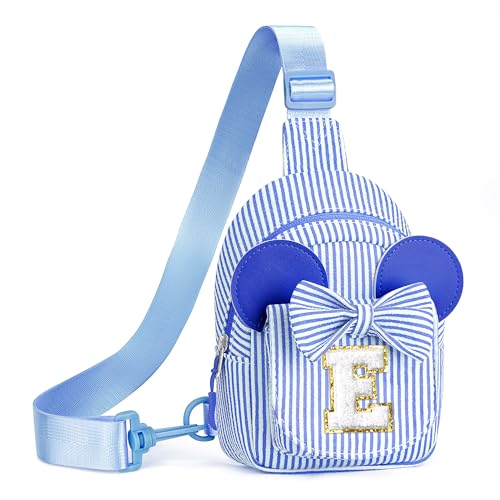 Image of Small Sling Bag - Birthday Gifts for 3 4 5 6 7 8 9 Year Old Girls, Birthday Gifts for Girl Daughter Sister, Initial Cross Body Bags for Girls Sling Bag Purse for Kids(Blue E)