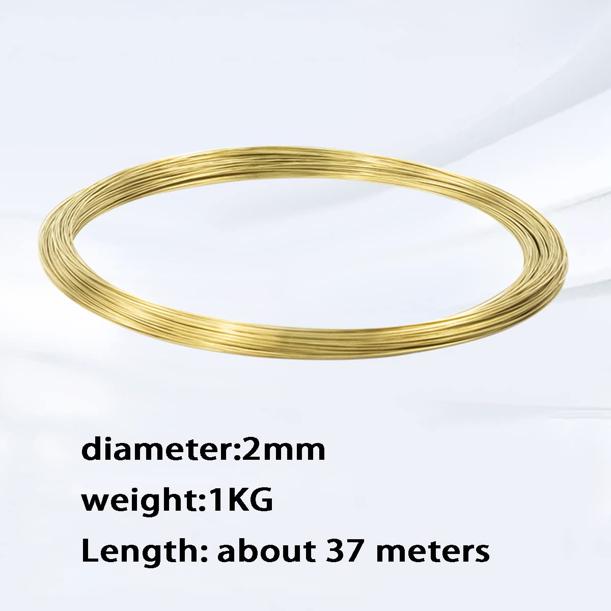 H62 Messingdraht ideal für Sträuße Gestecke und andere floristische Arbeiten Durchmesser 0.3mm bis 2.5mm,1kg,Diameter 2mm