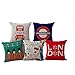 JWEK Fodera per Cuscino Set di 5 Federa di tiro Decorativa Stile Londra Soldati Britannici Bus di Londra Simpatico Cartone Animato Federa per Divano Federa 45X45 cm
