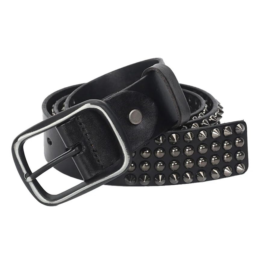 Men Rivet Leather Pin Belts Male Rock Punk Jeans Leather Belt Hip Hop Studded Belt3