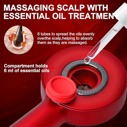 Image of Premium Head Scalp Electric Massager Comb | Scalp Massaging Brush with 2 In 1 Hair Oil Applicator | IPX7 Waterproof,Portable Deep Massager For Hair & Head Relaxation at Home | Shiatsu Massage for Hair Growth /Stress Relax