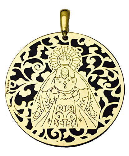 Médaille Vierge de Macarena argent sterling or 18 carats pendentif religieux