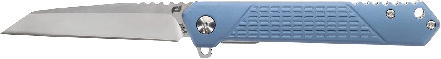 Schrade Delta Class Inert 7.5in with 3.25in AUS-8 Steel Blade and Aluminum Handle for EDC, Blue