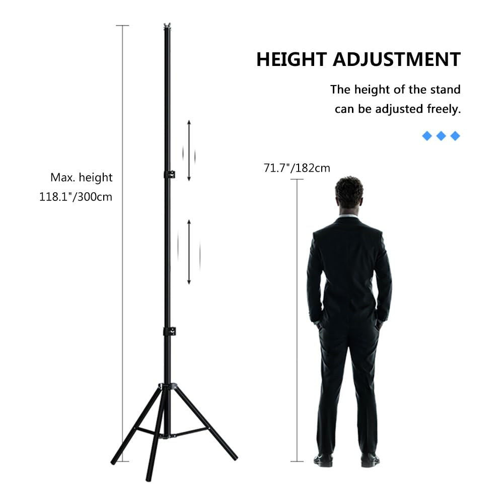 Schermo di Proiezione Mobile Pieghevole 180" 16:9 con Supporto a Treppiede, Schermo Cinematografico 3D 4K HD, Altezza Regolabile per Home Theater