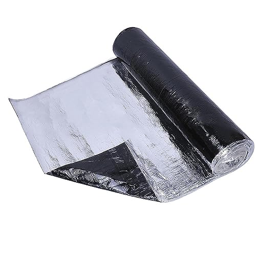 Cinta Bituminosa para Reparación de Techos y Goteras,Cinta de Sellado Impermeable,Negro Rollo Adhesivo de Tela Asfáltica para Grieta,Piscina,Metal,Panel Compuesto de Aluminio (0.5x1m)
