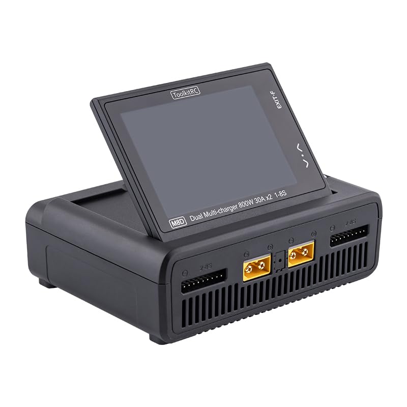 ToolKitRC M8D デュアルチャンネル　急速充電器 Amazon.com: ToolkitRC M8D Touch Screen Dual Channel 2CH 1600W 1-8S