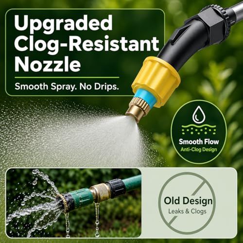 Image of Battery Powered Garden Sprayer, 2.1 Gallon Electric Plant Sprayer with Rechargeable Handle, 3 Adjustable Nozzles, Telescopic Wand,Shoulder Strap,Portable Weed Sprayer for Lawn,Garden,Yard