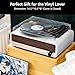 Vinyl Record Player with Upgraded Speakers Bluetooth Turntable Support USB AUX-in Headphone RCA Line-Out Auto-Stop 3 Speed Belt-Driven Vintage Portable Vinyl Player Mirror Design