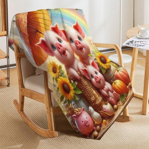 Manta de cerdo cálida multiusos 150x200 cm para sofá y cama 8