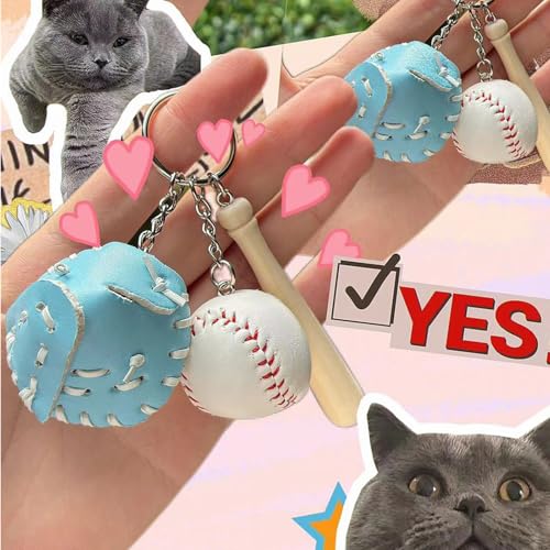 Image of COSTOYFUN Mini Cute Soccer Keychain Bowling Tennis Baseball Keychain for Men Women Boys Girls Gift