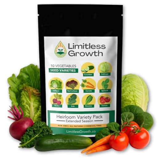 10 variétés de graines de légumes anciennes – Plus de 3 000 graines pour une croissance complète de l'année, paquet de graines de légumes de saison prolongée, sans OGM cultivées de manière éthique au