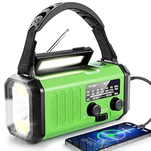 Emergency Radio,10000mAh Solar Radio, Hand Crank Radio, NOAA/AM/FM Weather Radio, USB Type-C Charging,Dynamo Radio,Polymer Battery,Torch & LED Reading Light, SOS Alarm,Compass for Camping
