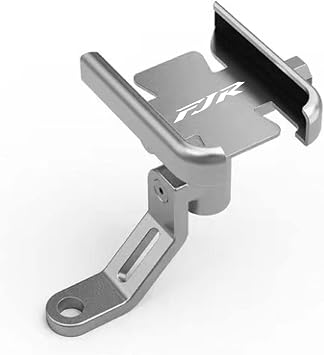 for Y-amaha FJR 1300 FJR1300 FJR1200 2006-2021 Accessories Motorcycle Handlebar Mobile Phone Holder GPS Stand Bracket,Mirror Holder Silver