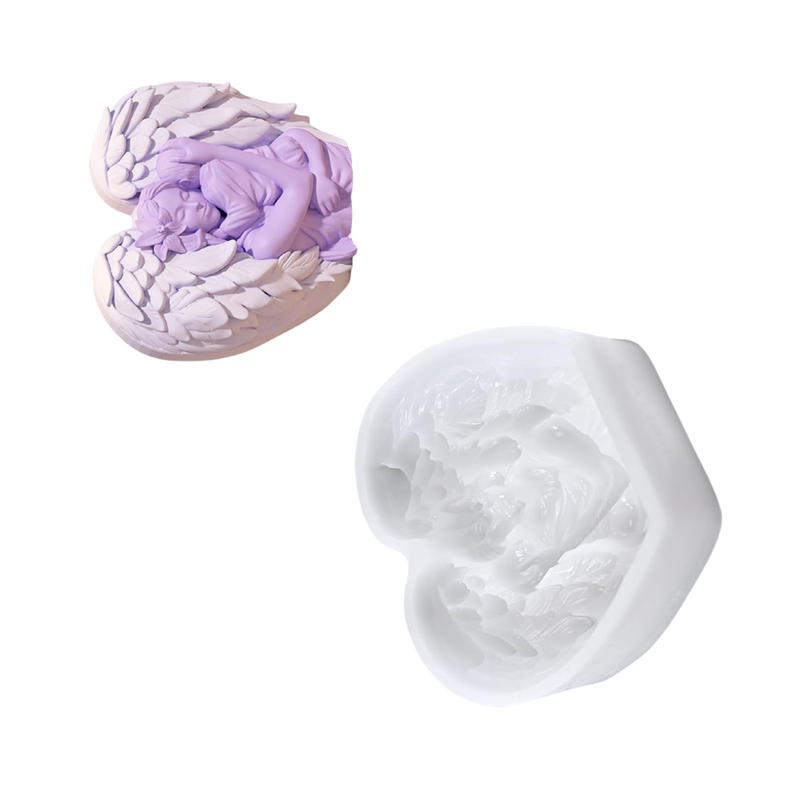 Jazuaiao Fairies Silicones Ornament Molds Casting Epoxy Resin Molds Craft Supplies Silicone Butterfly Fairies