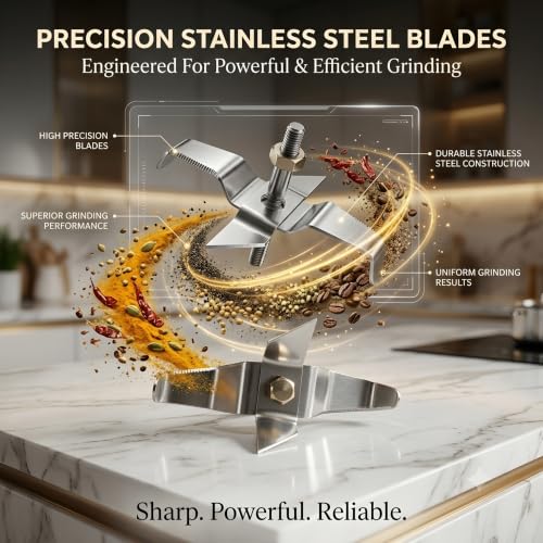 Image of Indicon Turbo 1300W Copper Motor Mixer Grinder with 3 Stainless Steel Jar 3-Speed Control, Heavy Duty for Grinding, Blending & Juicing, (Rose Gold) (Rose Gold)
