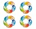 Intex Inflatable 47" Color Whirl Tube Swimming Pool Raft with Handles (4 Pack)