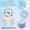 INTERWARM 200Pcs Paint Tray Palettes, 5.5Inch Clear Round Plastic Palettes Paint Tray Acrylic Oil Watercolor Craft Supplies for Art Class DIY Craft Painting Party Birthday Party #3
